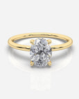 Diamant förlovningsring 18K guld – Isabella Hidden Halo Oval | Ophira & Co