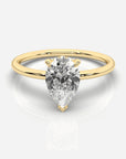 Diamant förlovningsring 18K guld – Isabella Hidden Halo Päron | Ophira & Co