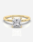 Diamant förlovningsring 18K guld – Isabella Hidden Halo Prinsess | Ophira & Co