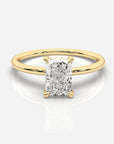 Diamant förlovningsring 18K guld – Isabella Hidden Halo Radiant | Ophira & Co