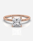 Diamant förlovningsring 18K roséguld – Isabella Hidden Halo Prinsess | Ophira & Co