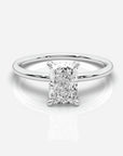 Diamant förlovningsring 18K vitt guld – Isabella Hidden Halo Radiant | Ophira & Co