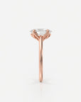 Elia Solitär Oval Tulpan i roséguld