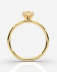 Förlovningsring dam 18K guld framifrån – Isabella Hidden Halo Päron | Ophira & Co