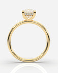 Förlovningsring dam 18K guld framifrån – Isabella Hidden Halo Prinsess | Ophira & Co