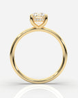 Förlovningsring dam 18K guld framifrån – Isabella Hidden Halo Round | Ophira & Co