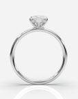 Förlovningsring dam 18K vitt guld framifrån – Isabella Hidden Halo Marquise | Ophira & Co