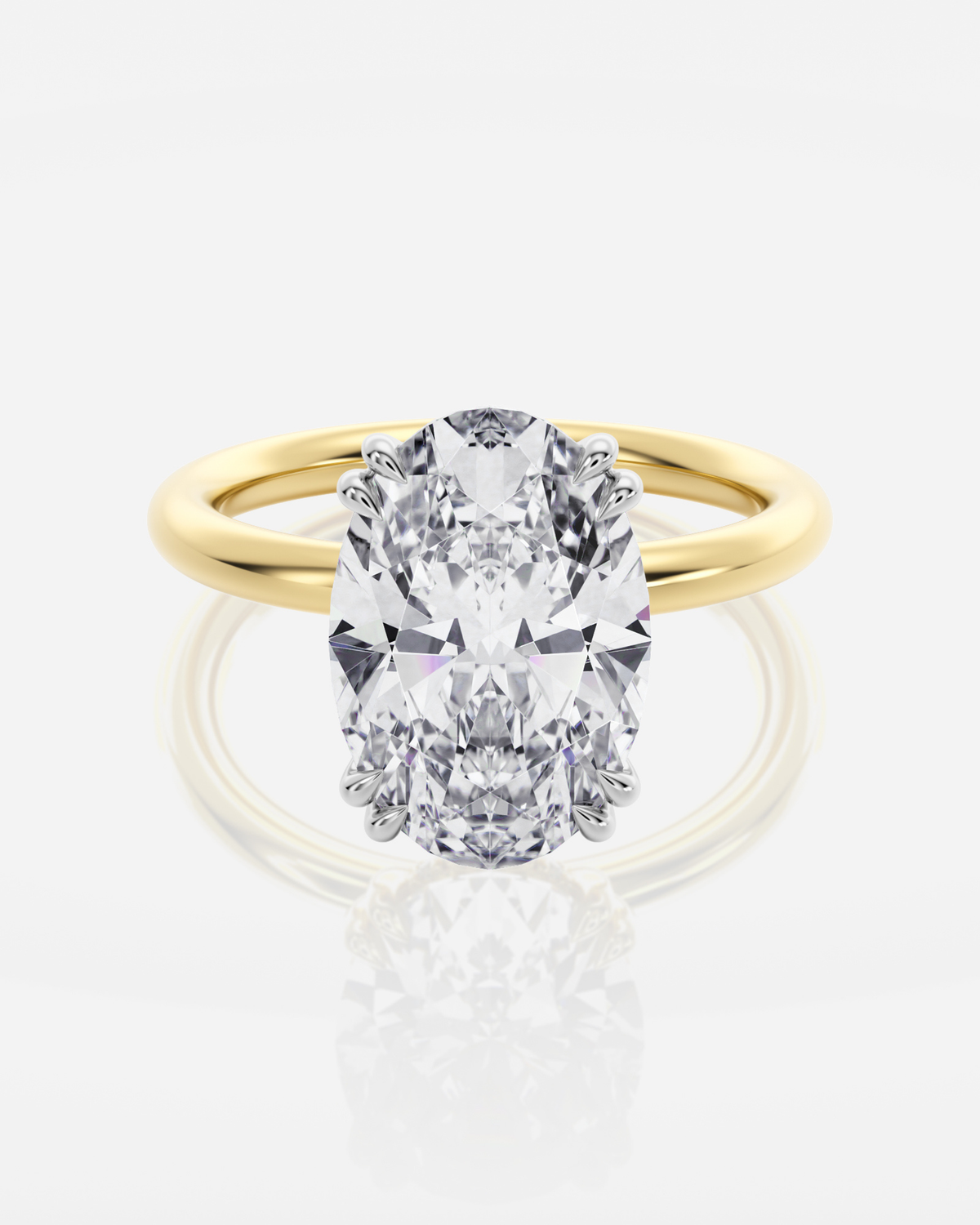 Naira Two Tone Hidden Halo, skräddarsydd ring från Ophira
