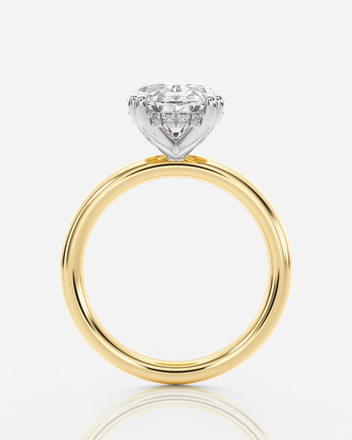 Naira Two Tone Hidden Halo, skräddarsydd ring från Ophira