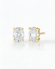 Oval Diamond Studs