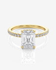 Celeste Hidden Halo & Sidostenar Emerald