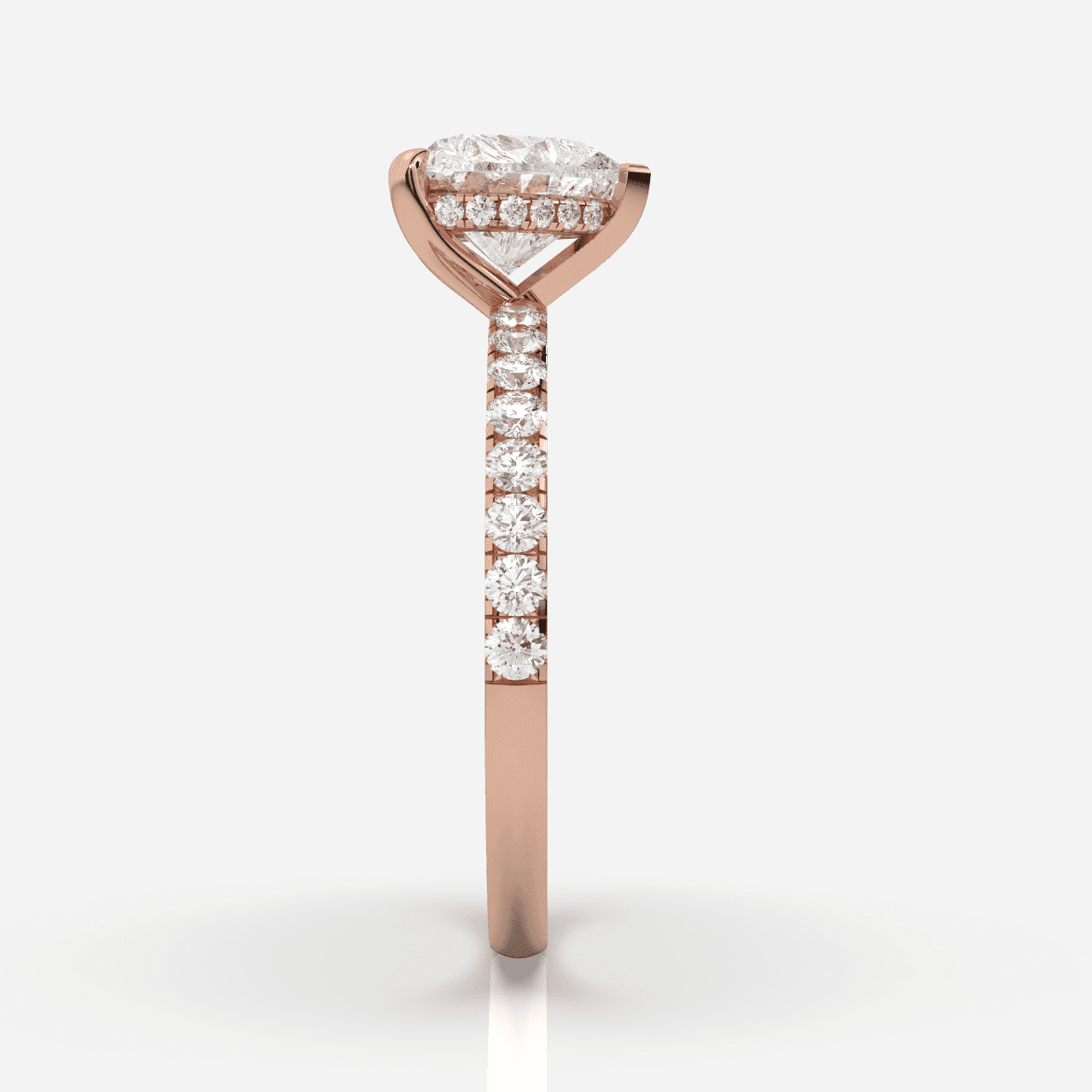 Isabella Hidden Halo &amp; Sidostenar Hjärta