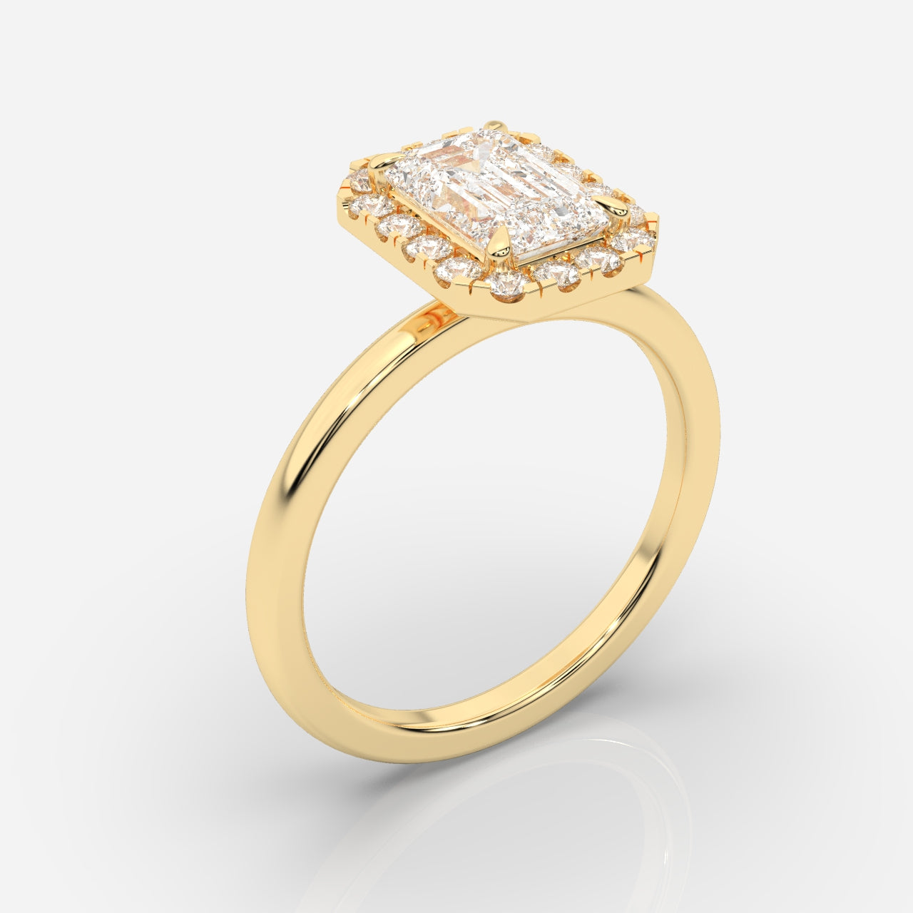 Isabella Halo Emerald