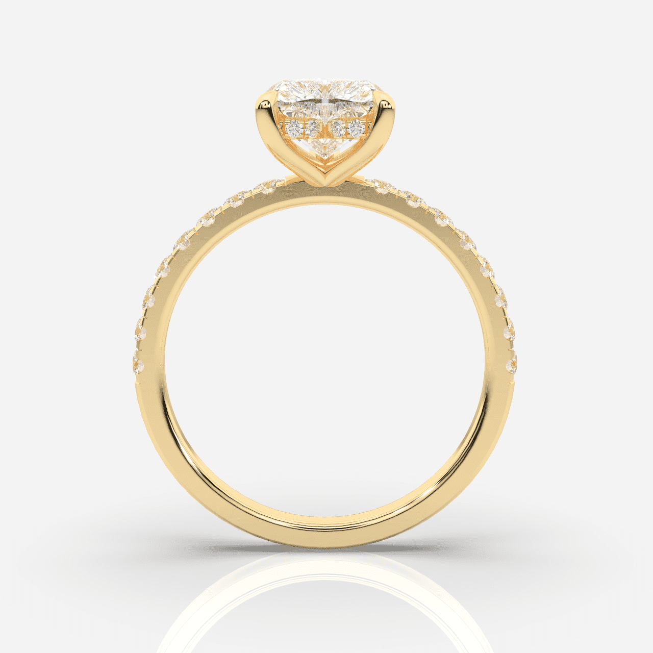 Isabella Hidden Halo &amp; Sidostenar Hjärta