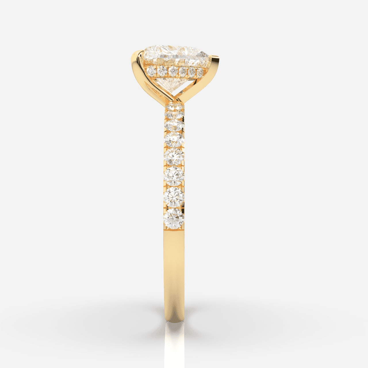 Isabella Hidden Halo &amp; Sidostenar Hjärta