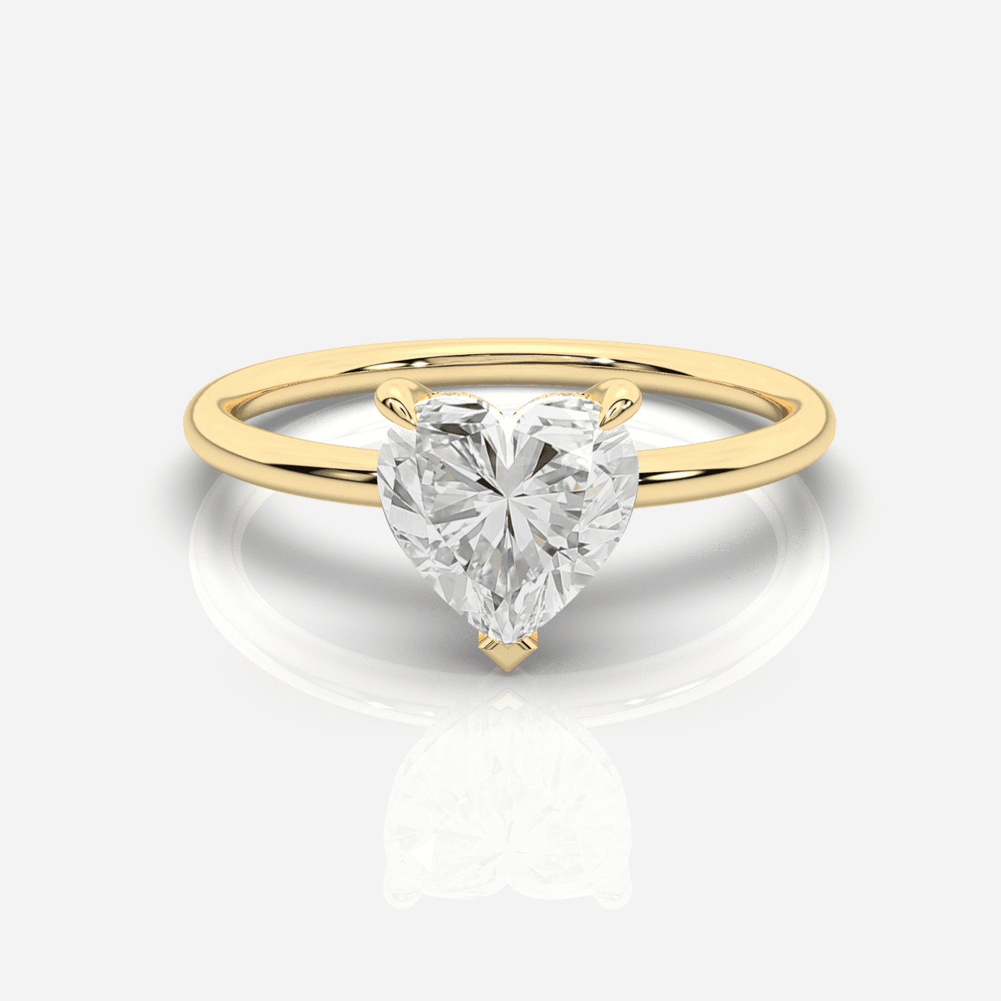 Diamant förlovningsring 18K guld – Isabella Hidden Halo Hjärta | Ophira &amp; Co