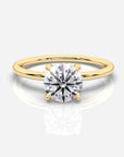 Diamant förlovningsring 18K guld – Isabella Hidden Halo Round | Ophira & Co