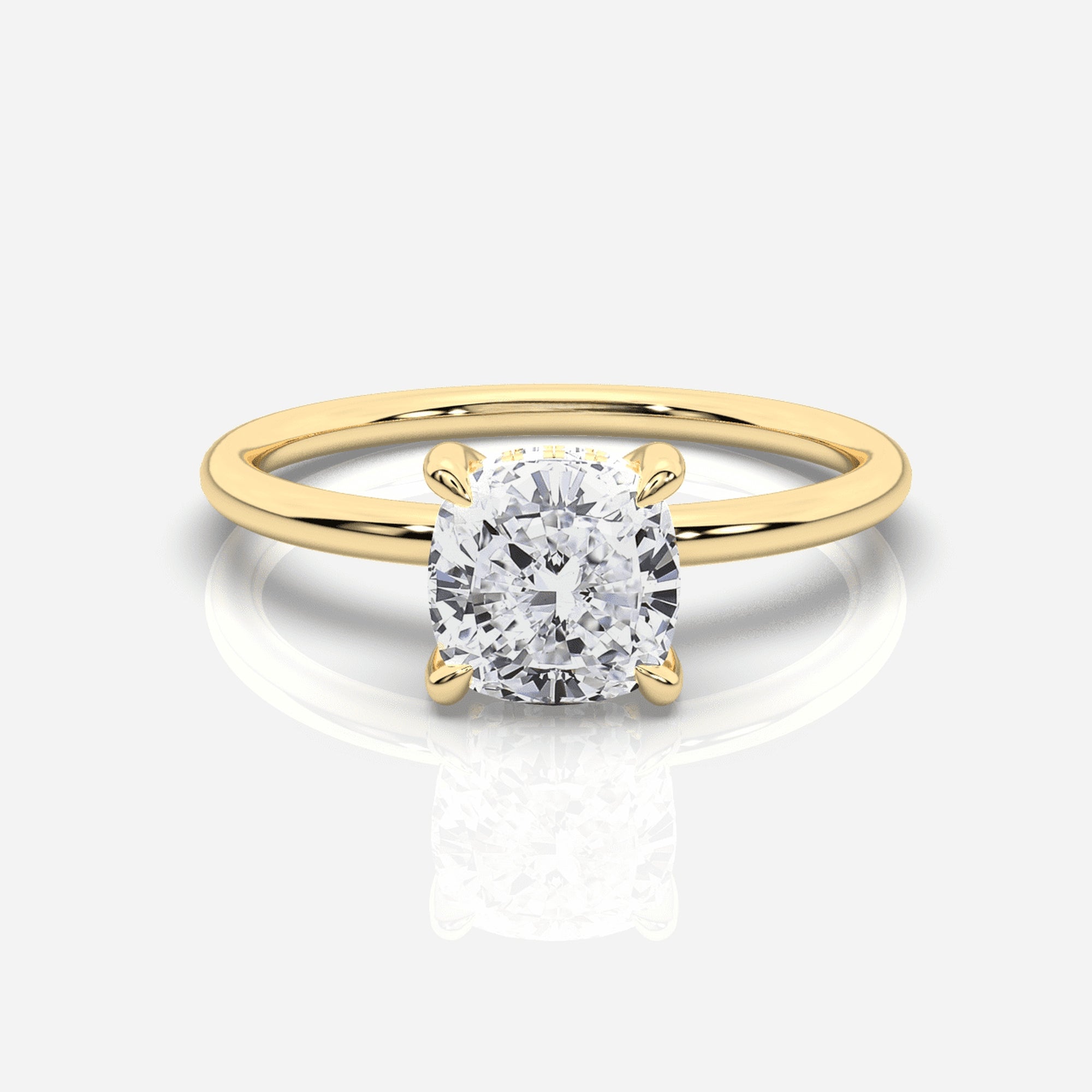 Diamant förlovningsring 18K guld – Isabella Hidden Halo | Ophira & Co