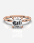 Diamant förlovningsring 18K roséguld – Isabella Hidden Halo Asscher | Ophira & Co