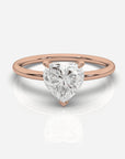 Diamant förlovningsring 18K roséguld – Isabella Hidden Halo Hjärta | Ophira & Co