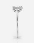 Emerald förlovningsring vitguld bezel profil – Athea Basel | Ophira & Co