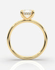 Förlovningsring dam 18K guld framifrån – Isabella Hidden Halo Asscher | Ophira & Co