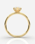 Förlovningsring dam 18K guld framifrån – Isabella Hidden Halo Marquise | Ophira & Co