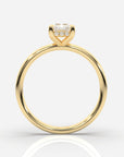 Förlovningsring dam 18K guld framifrån – Isabella Hidden Halo Radiant | Ophira & Co