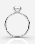 Förlovningsring dam 18K vitt guld framifrån – Isabella Hidden Halo Asscher | Ophira & Co