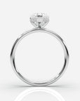 Förlovningsring dam 18K vitt guld framifrån – Isabella Hidden Halo Hjärta | Ophira & Co