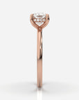 Förlovningsring roséguld från sidan – Isabella Hidden Halo | Ophira & Co