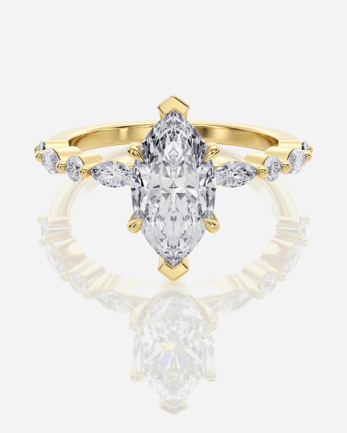 Aveline Fancy Stone Marquise, skräddarsydd ring från Ophira