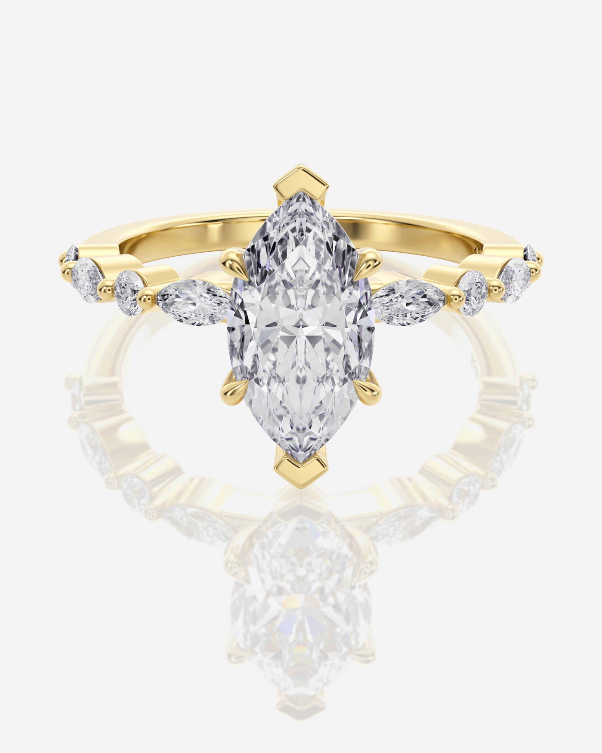 Marquise förlovningsring 18K guld – Aveline Fancy Stone | Ophira & Co
