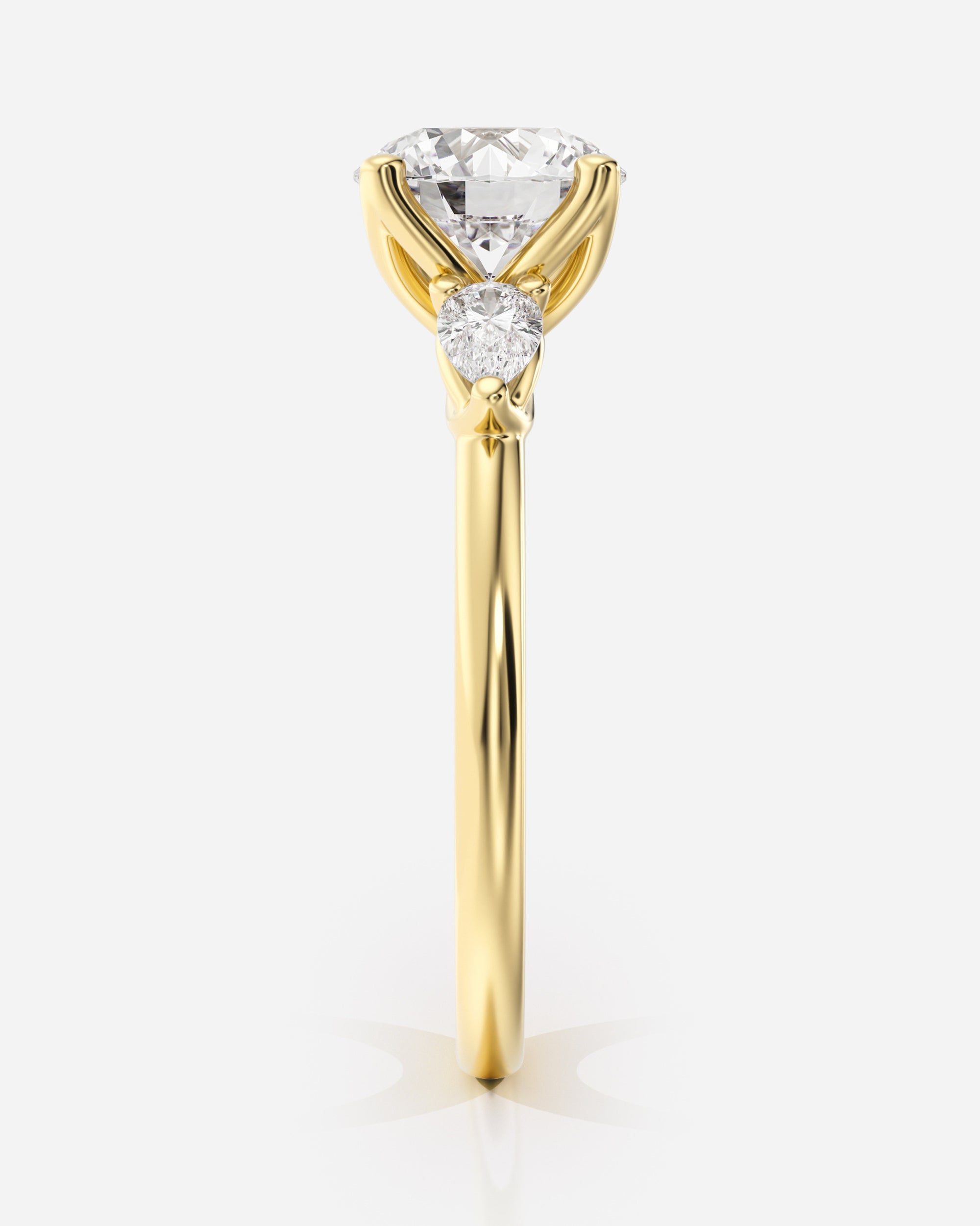 Rund trestensring guld profil – Liora | Ophira &amp; Co
